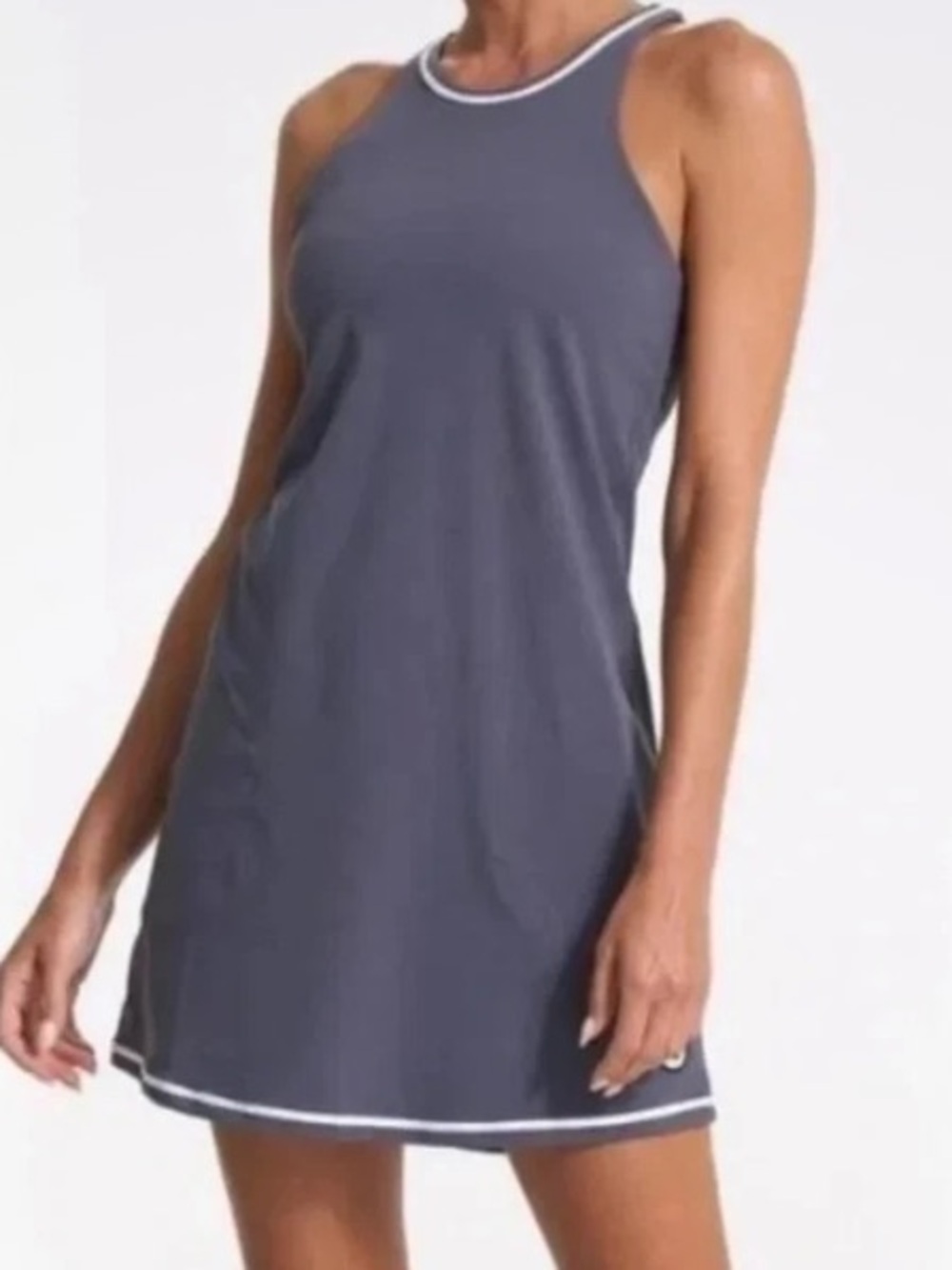 Vuori Volley Dress Sz Large Gray Country Club Tennis Pickleball Athleisure Golf